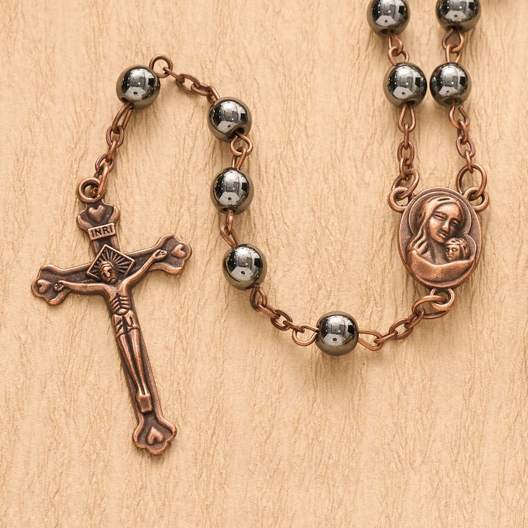 Christianartworkshop Antiker Rosenkranz mit Kruzifix: Zeichen des beständigen himmlischen Segens - image 4