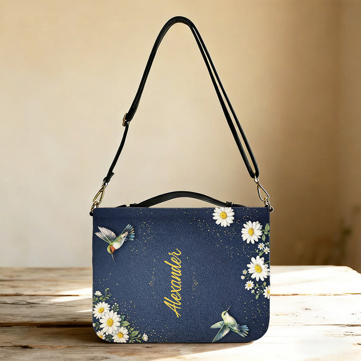Christianartworkshop Vertrauen und Geduld Römer 8,24 Gänseblümchen & Kolibri Bibelcover - image 2