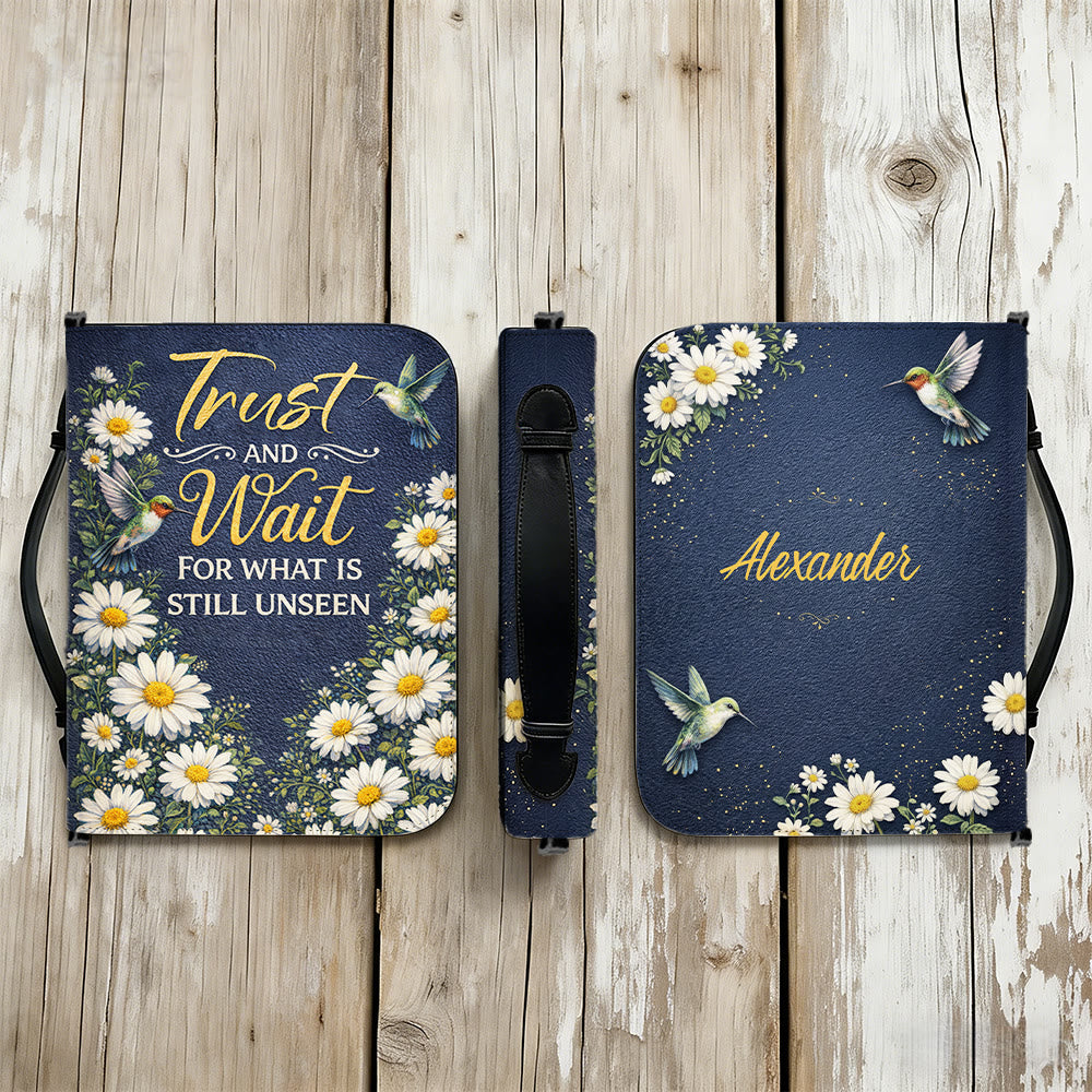Christianartworkshop Vertrauen und Geduld Römer 8,24 Gänseblümchen & Kolibri Bibelcover - image 12