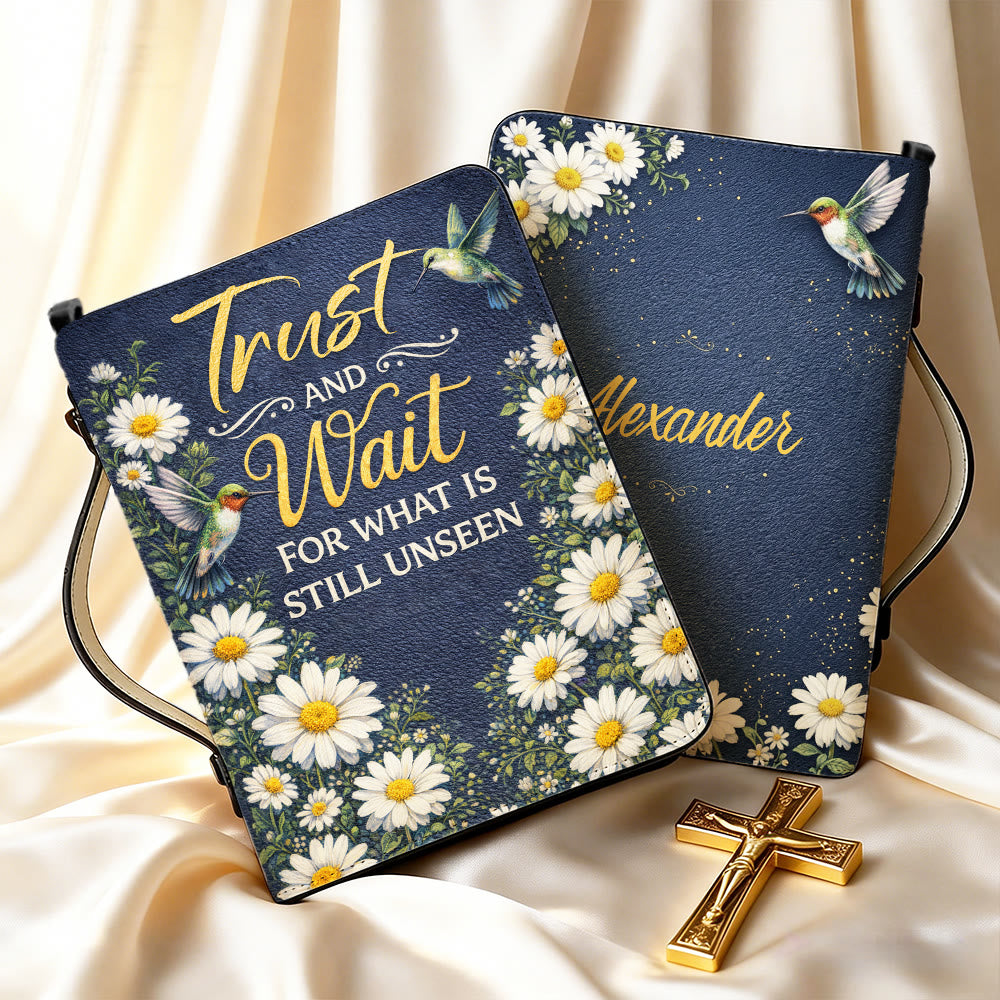 Christianartworkshop Vertrauen und Geduld Römer 8,24 Gänseblümchen & Kolibri Bibelcover - image 11