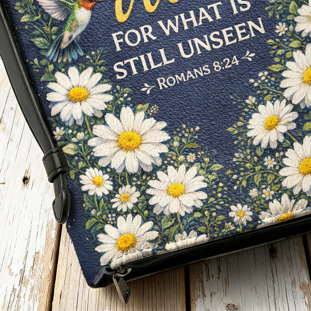 Christianartworkshop Vertrauen und Geduld Römer 8,24 Gänseblümchen & Kolibri Bibelcover - image 14