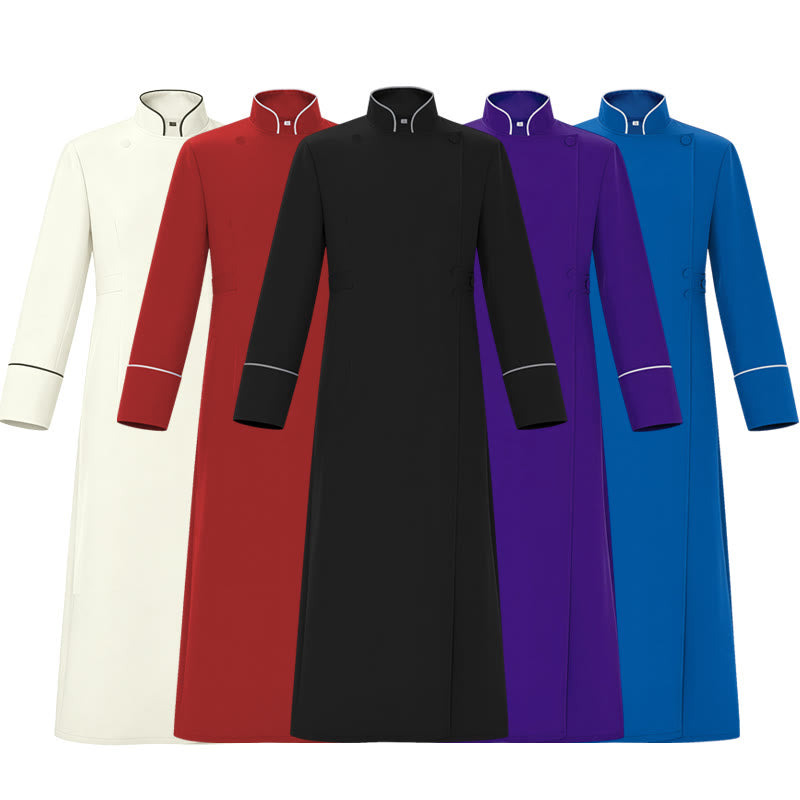 Christianartworkshop Formelle Priesterrobe: 5 Farben im langen Roben-Design - Lila - 2XL - image 6