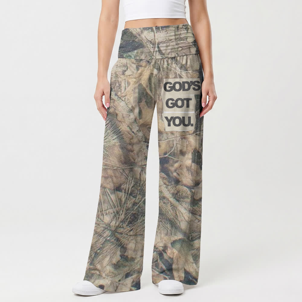 Christianartworkshop God’s Got You Camo High Waist Damen-Hose mit weitem Bein - image 1