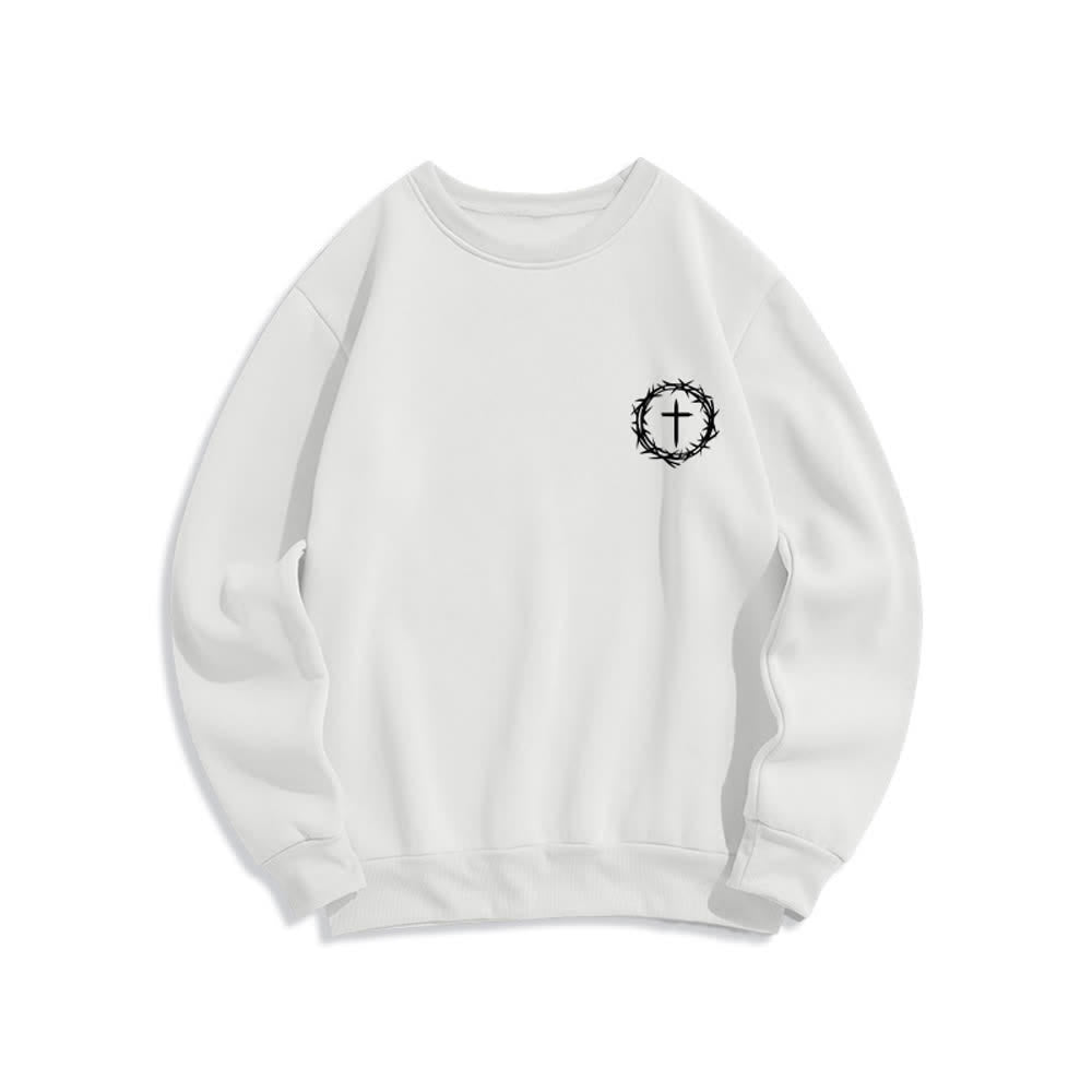 Christianartworkshop Fleece-Sweatshirt mit Dornenkreuz-Print von Three Days - image 5