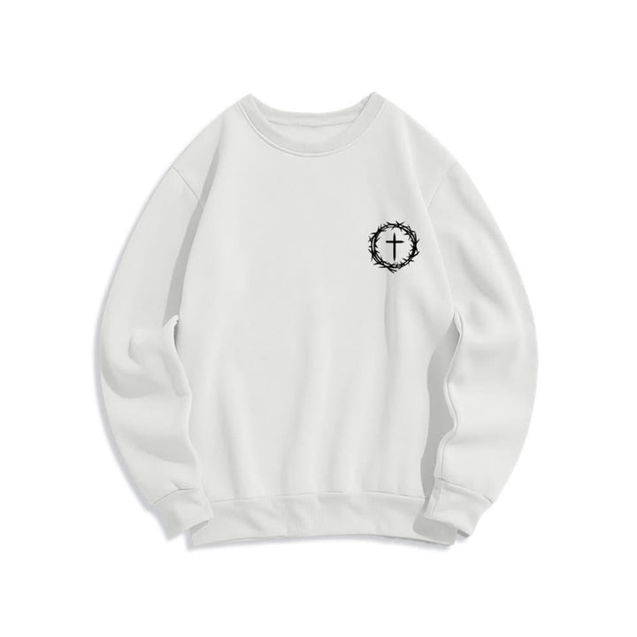 Christianartworkshop Fleece-Sweatshirt mit Dornenkreuz-Print von Three Days - image 5