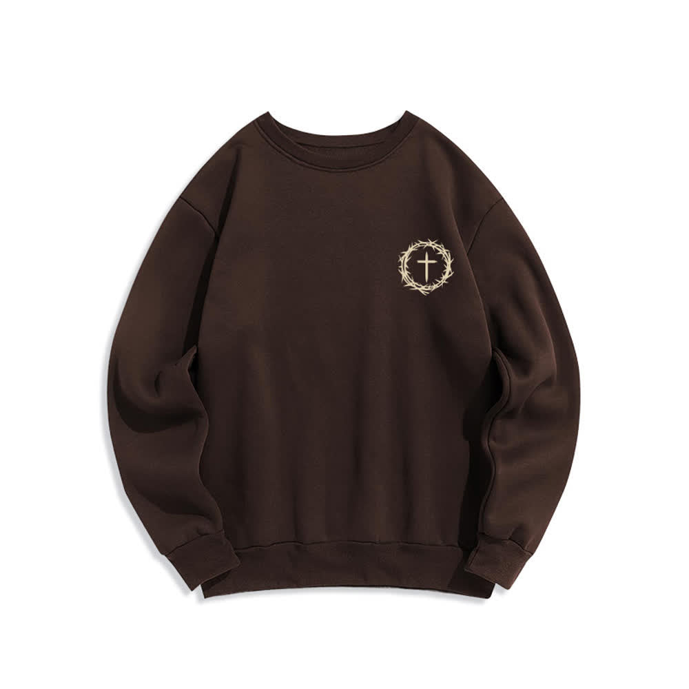 Christianartworkshop Fleece-Sweatshirt mit Dornenkreuz-Print von Three Days - image 2
