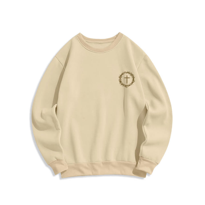 Christianartworkshop Fleece-Sweatshirt mit Dornenkreuz-Print von Three Days - image 16