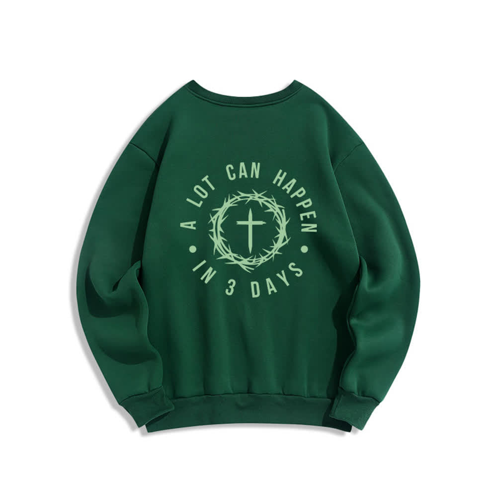 Christianartworkshop Fleece-Sweatshirt mit Dornenkreuz-Print von Three Days - image 10