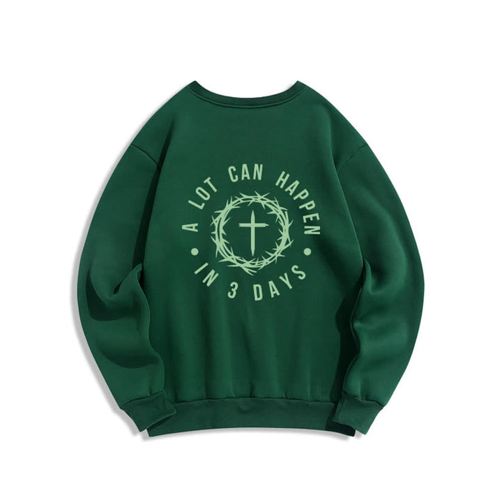 Christianartworkshop Fleece-Sweatshirt mit Dornenkreuz-Print von Three Days - image 10