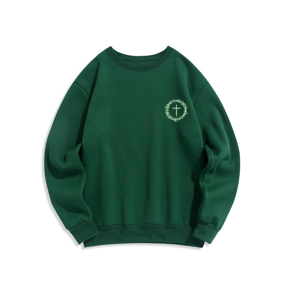 Christianartworkshop Fleece-Sweatshirt mit Dornenkreuz-Print von Three Days - image 11