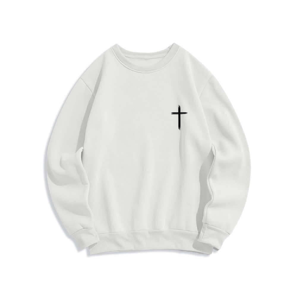 Christianartworkshop Fleece-Sweatshirt mit gekreuztem Rückenprint „Love In Bloom“ - image 2