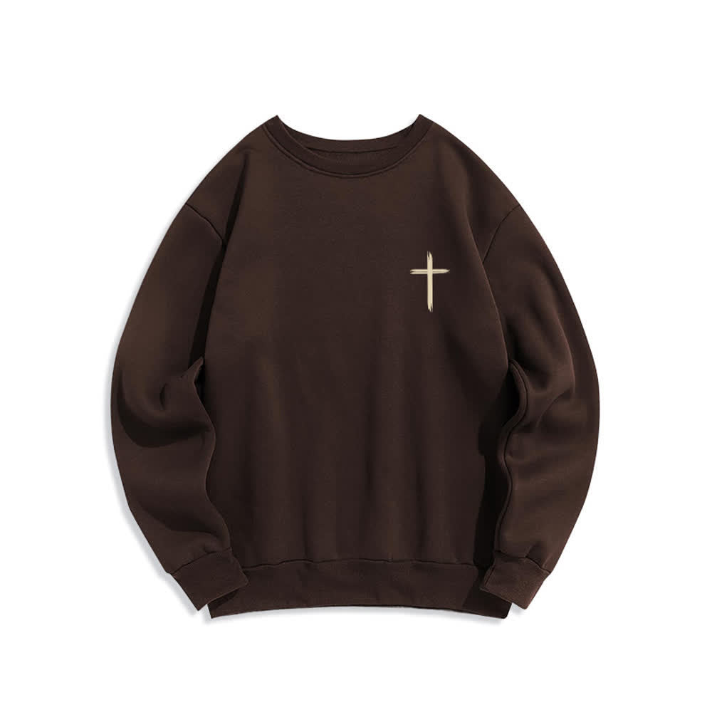 Christianartworkshop Fleece-Sweatshirt mit gekreuztem Rückenprint „Love In Bloom“ - image 8