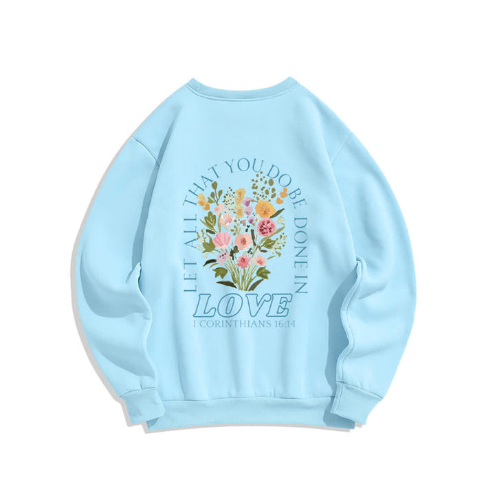 Christianartworkshop Fleece-Sweatshirt mit gekreuztem Rückenprint „Love In Bloom“ - image 10