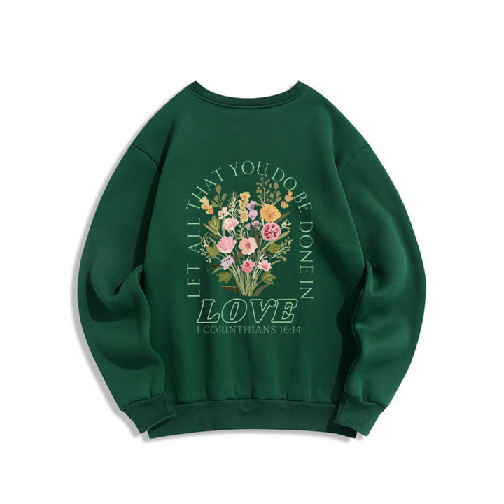 Christianartworkshop Fleece-Sweatshirt mit gekreuztem Rückenprint „Love In Bloom“ - image 13