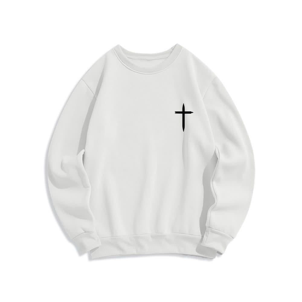 Christianartworkshop Jesus Is King Kronen-Rückenprint-Sweatshirt mit Rundhalsausschnitt - image 5
