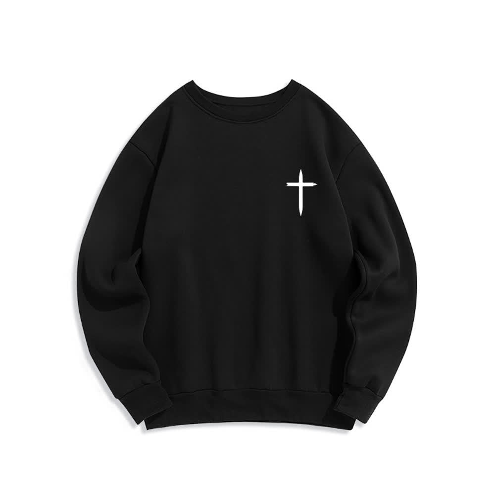 Christianartworkshop Jesus Is King Kronen-Rückenprint-Sweatshirt mit Rundhalsausschnitt - image 2