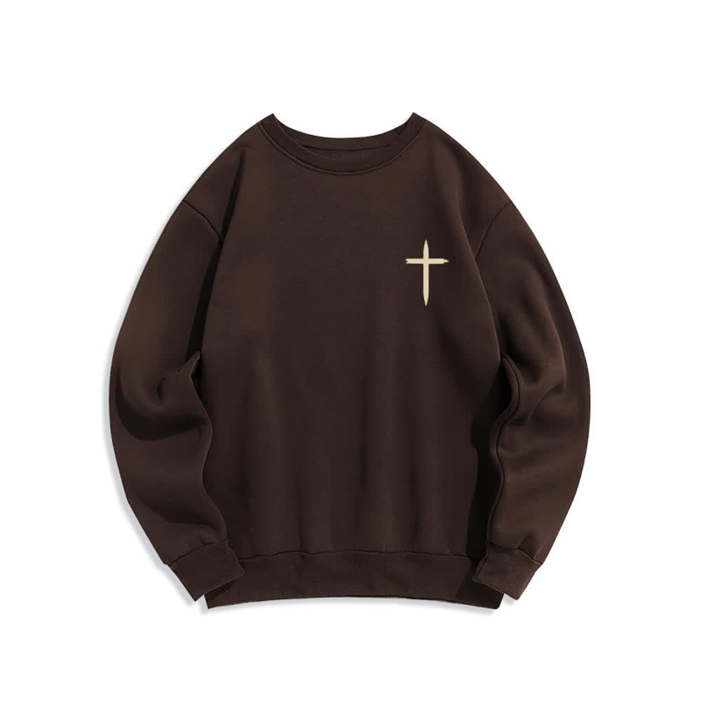 Christianartworkshop Jesus Is King Kronen-Rückenprint-Sweatshirt mit Rundhalsausschnitt - image 8