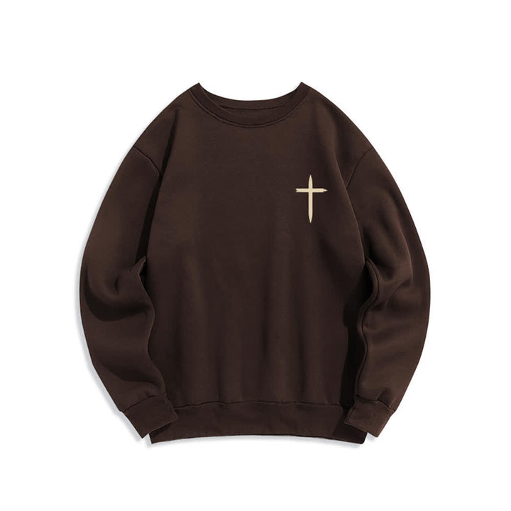 Christianartworkshop Jesus Is King Kronen-Rückenprint-Sweatshirt mit Rundhalsausschnitt - image 8