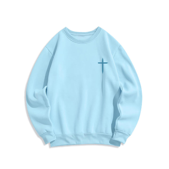 Christianartworkshop Jesus Is King Kronen-Rückenprint-Sweatshirt mit Rundhalsausschnitt - image 11