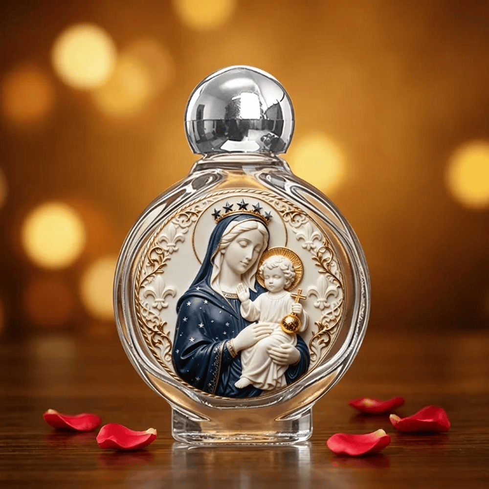 Christianartworkshop Katholische Ikone Weihwasserflasche: Religiöse Kunst für Zuhause und Kirche - Mutter Maria - image 15