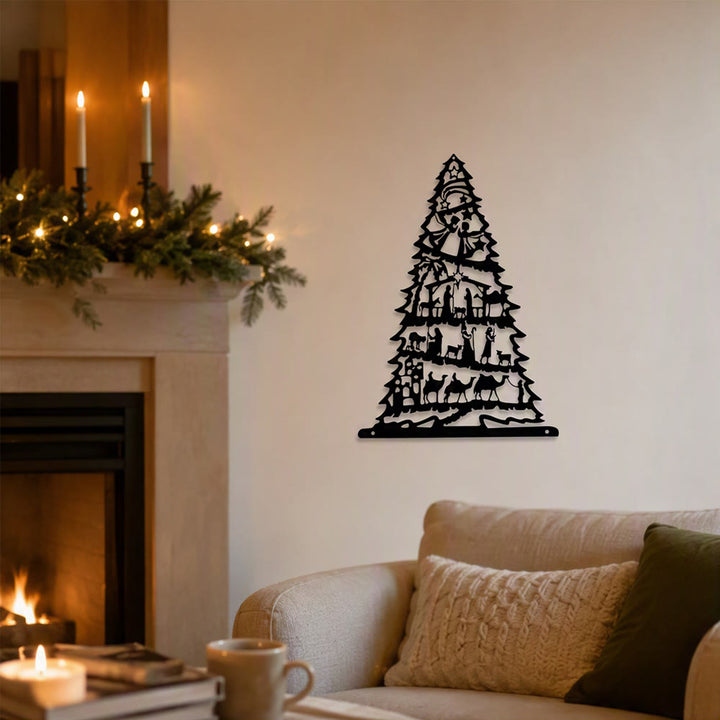 Christianartworkshop Weihnachtskrippe als Wandbild aus Metall: Symbol zeitloser, friedvoller Botschaft - image 2