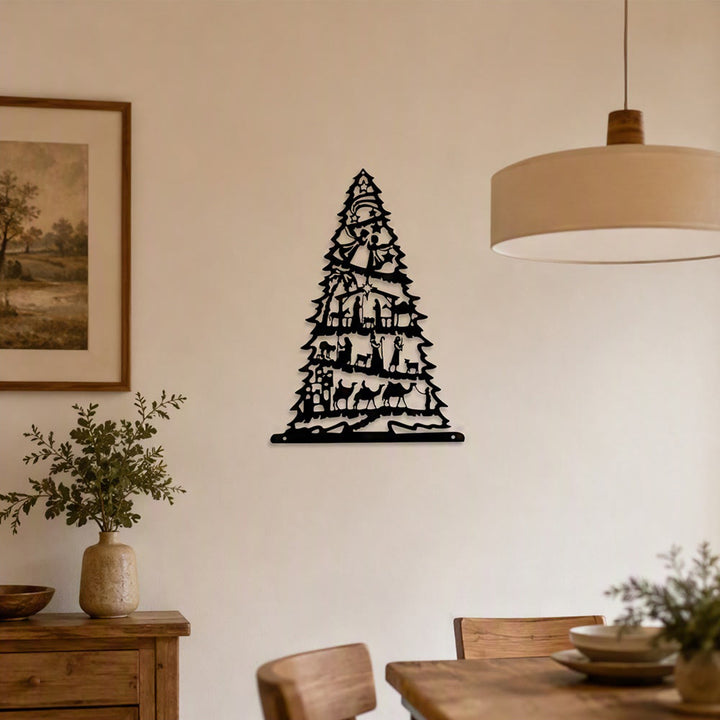Christianartworkshop Weihnachtskrippe als Wandbild aus Metall: Symbol zeitloser, friedvoller Botschaft - image 3