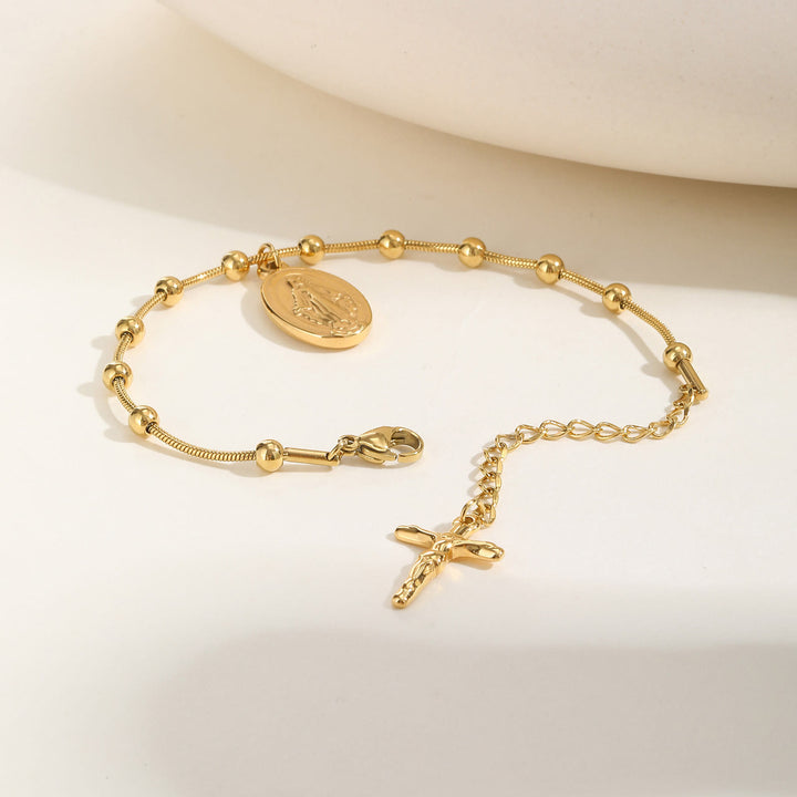 Christianartworkshop Armband mit strukturierter Perlenkette und Medaille: Symbol für anhaltende innere Stärke - image 17