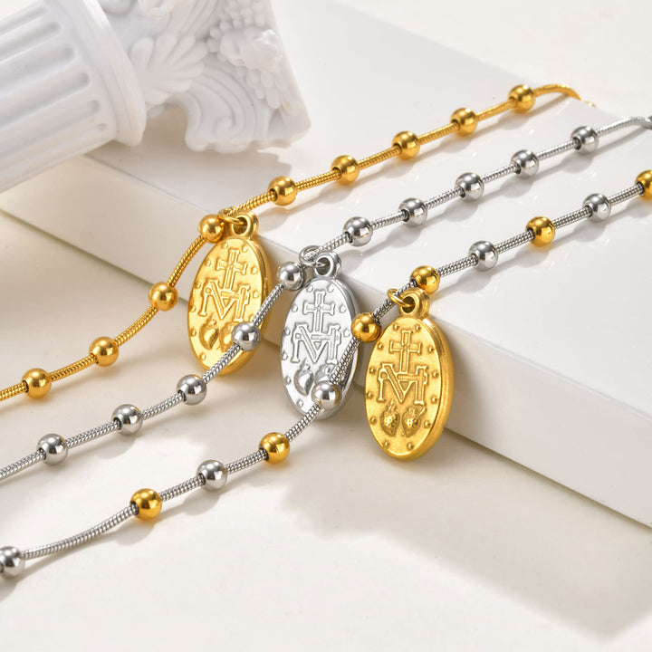 Christianartworkshop Armband mit strukturierter Perlenkette und Medaille: Symbol für anhaltende innere Stärke - image 13