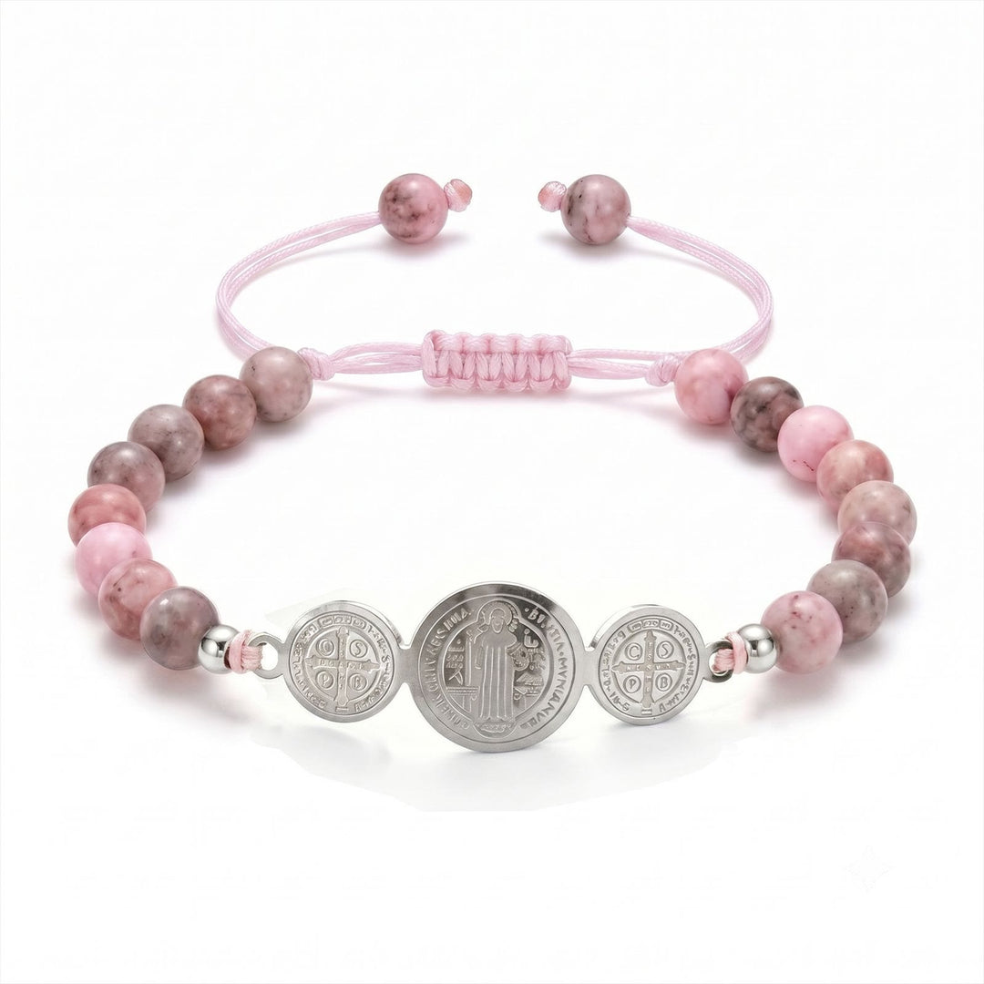 Christianartworkshop Verstellbares Armband mit Perlen und Schiebeknoten – Symbol zeitloser, heiliger Zuflucht - image 5