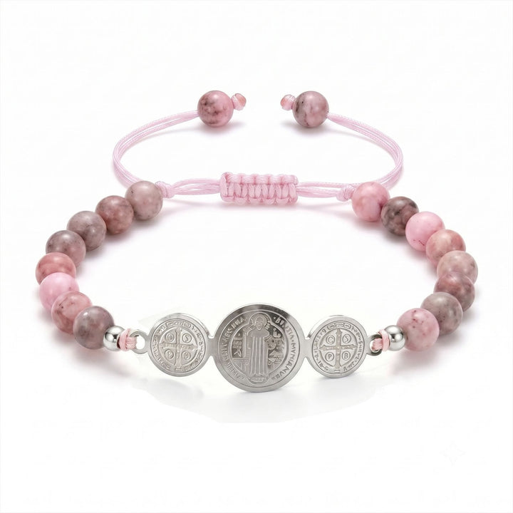 Christianartworkshop Verstellbares Armband mit Perlen und Schiebeknoten – Symbol zeitloser, heiliger Zuflucht - image 5