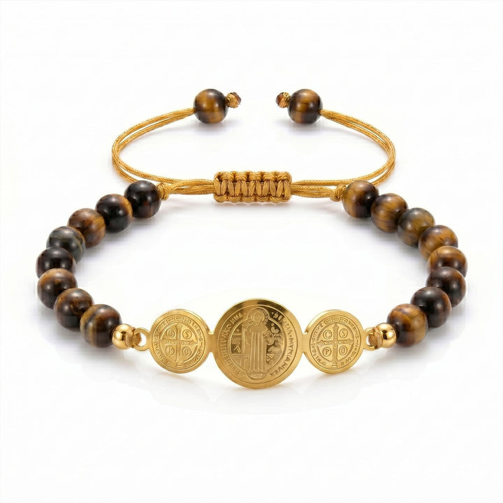 Christianartworkshop Verstellbares Armband mit Perlen und Schiebeknoten – Symbol zeitloser, heiliger Zuflucht - image 6