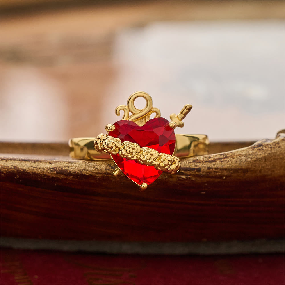 Christianartworkshop Offener Ring mit geformtem Heiligen Herzen: Symbol für zärtlichen himmlischen Schutz - Sacred Heart L (Passend für US-Größen 6–9) - image 21