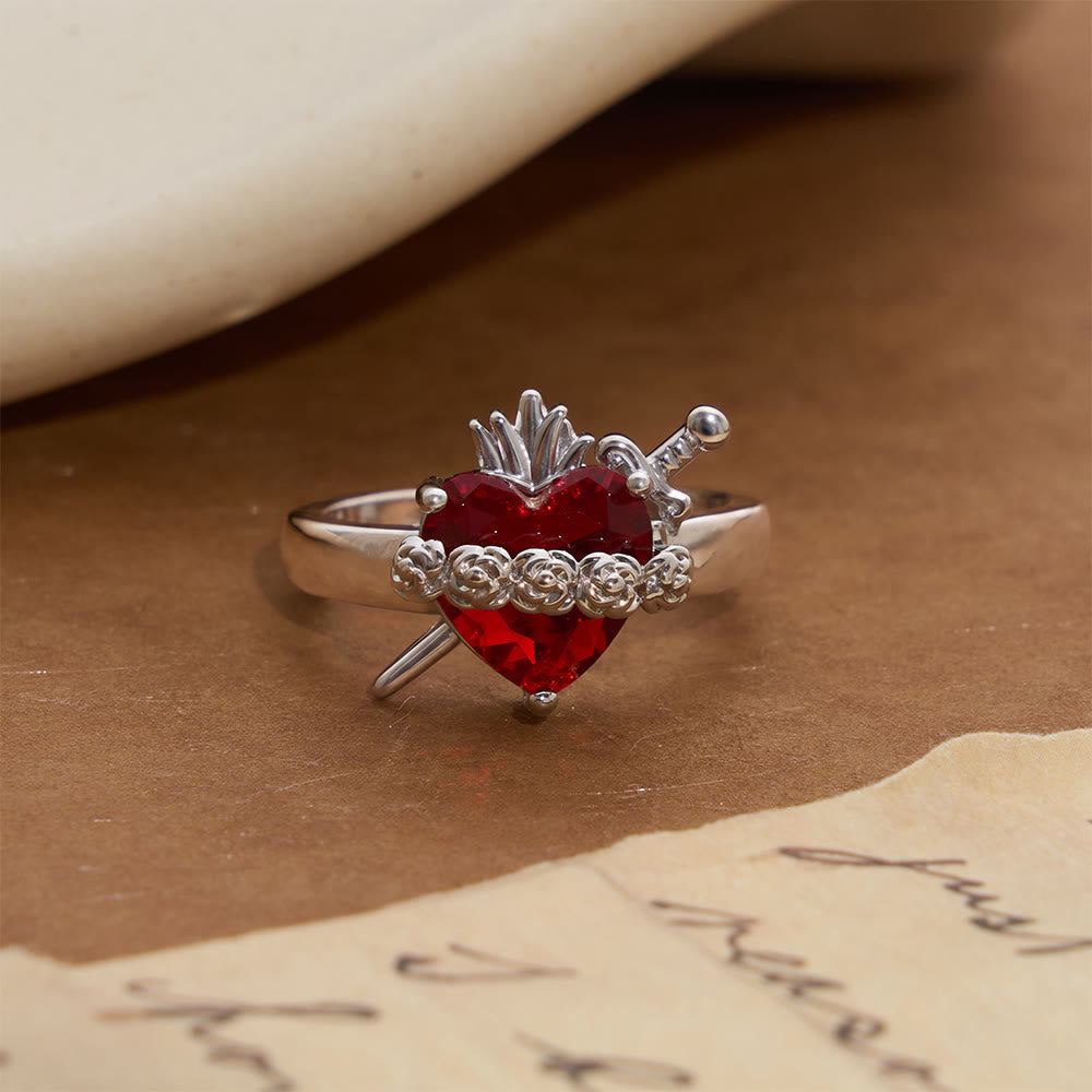 Christianartworkshop Offener Ring mit geformtem Heiligen Herzen: Symbol für zärtlichen himmlischen Schutz - Sacred Heart F (Geeignet für US-Größen 6–9) - image 9
