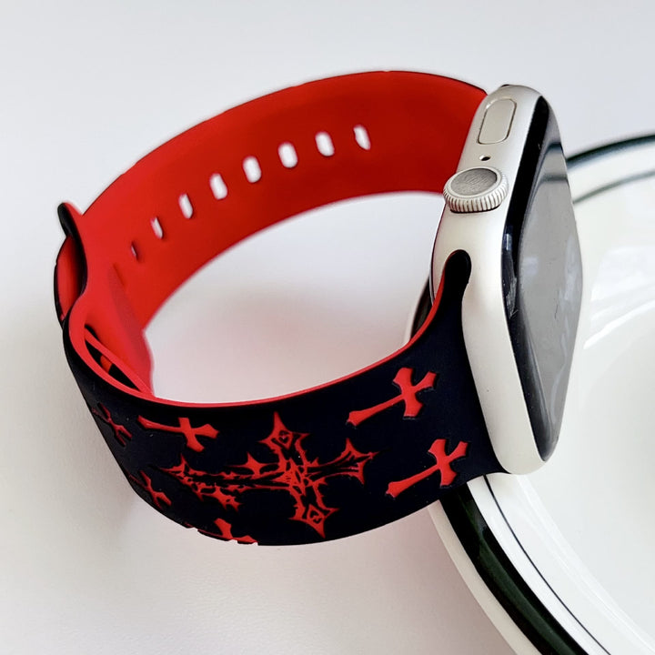 Christianartworkshop Silikon-Uhrenarmband im gotischen Stil mit mehreren Kreuzen (Uhr nicht enthalten): Talisman zeitloser himmlischer Anmut - image 32