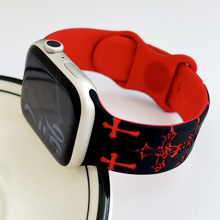 Christianartworkshop Silikon-Uhrenarmband im gotischen Stil mit mehreren Kreuzen (Uhr nicht enthalten): Talisman zeitloser himmlischer Anmut - image 33
