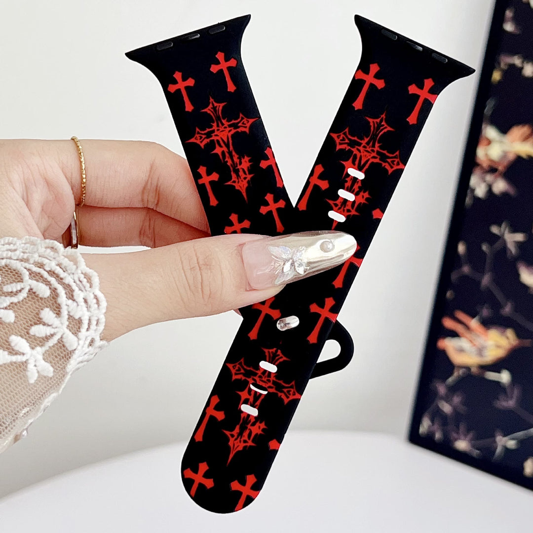 Christianartworkshop Silikon-Uhrenarmband im gotischen Stil mit mehreren Kreuzen (Uhr nicht enthalten): Talisman zeitloser himmlischer Anmut - image 28