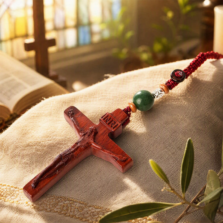 Christianartworkshop Schlüsselanhänger aus massivem, geschnitztem Kreuz aus verschiedenen Stilen: Symbol sanfter spiritueller Stärke - Kruzifix - image 2
