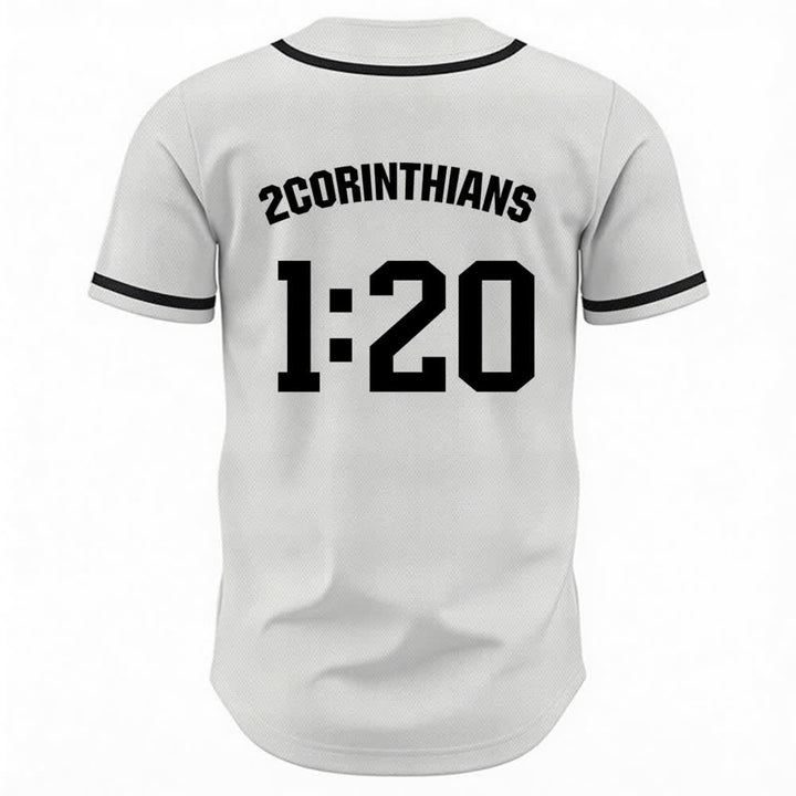 Christianartworkshop Amen Schwarz-Weißes Team-Baseballtrikot - image 1