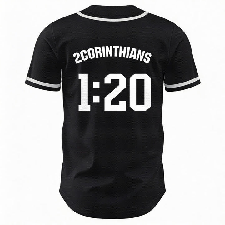 Christianartworkshop Amen Schwarz-Weißes Team-Baseballtrikot - image 8
