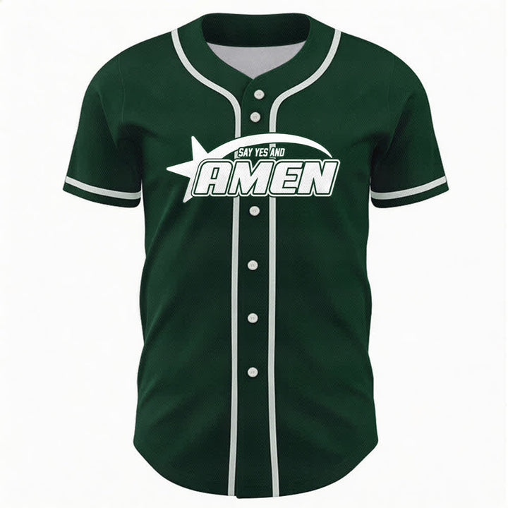 Christianartworkshop Amen Schwarz-Weißes Team-Baseballtrikot - image 37