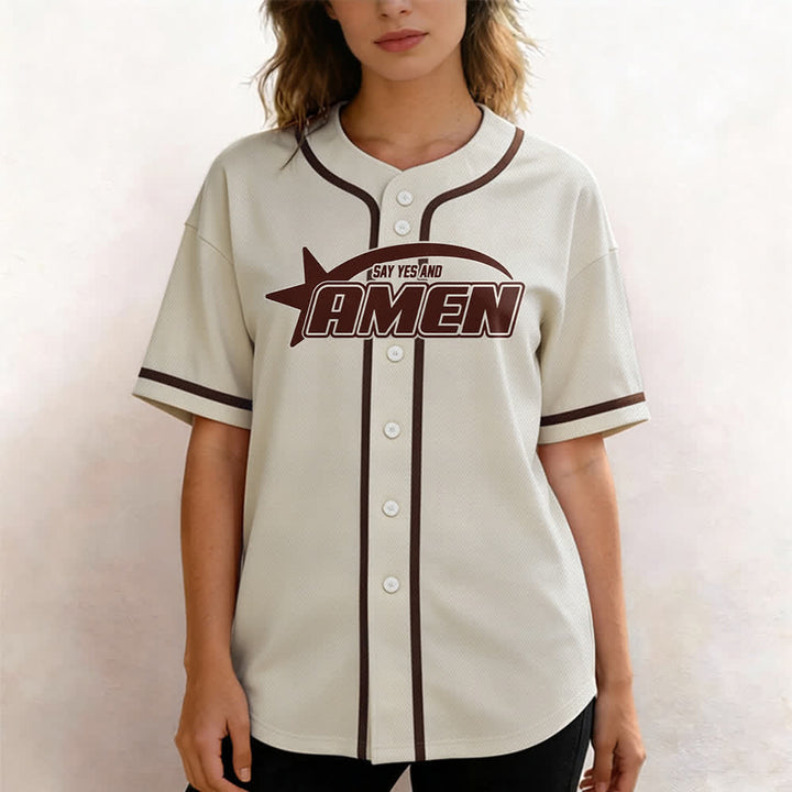 Christianartworkshop Amen Schwarz-Weißes Team-Baseballtrikot - image 46