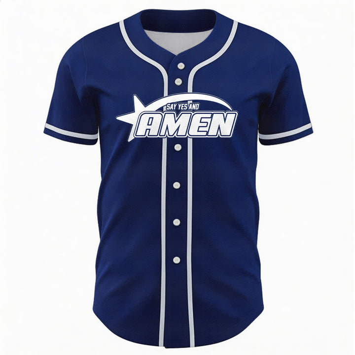 Christianartworkshop Amen Schwarz-Weißes Team-Baseballtrikot - image 51