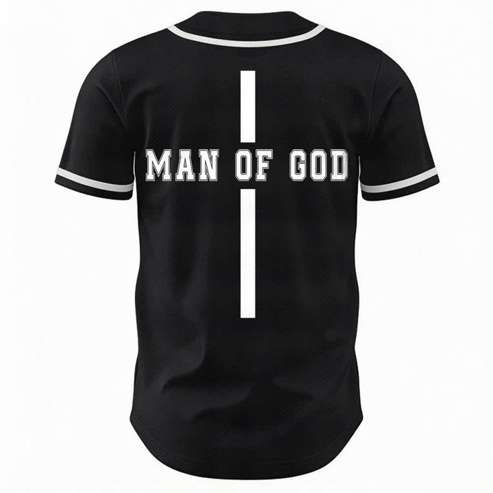 Christianartworkshop Man Of God Varsity Button Up Baseball Jersey - image 8