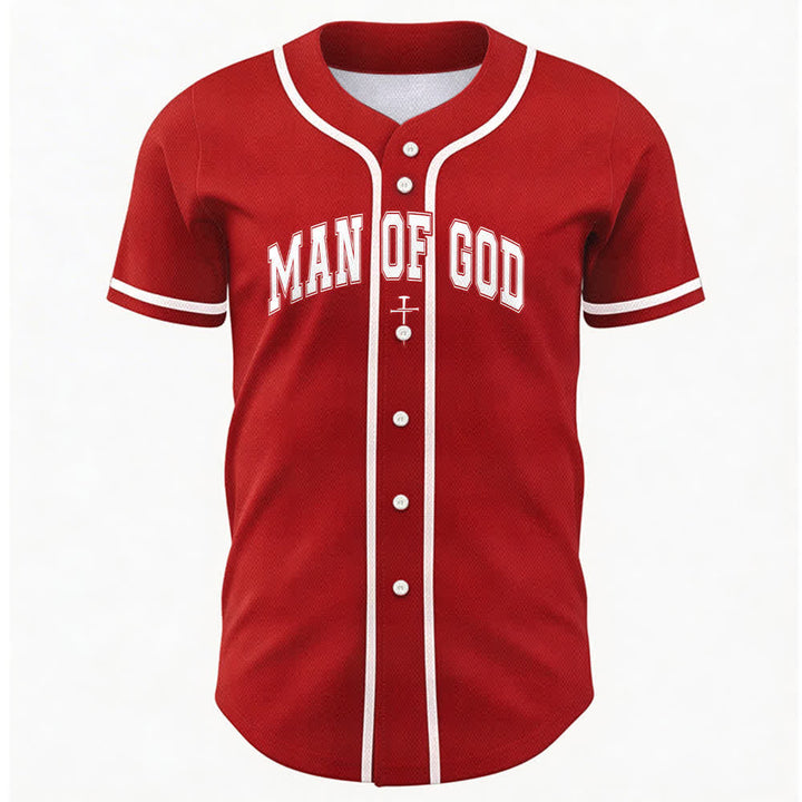 Christianartworkshop Man Of God Varsity Button Up Baseball Jersey - image 16