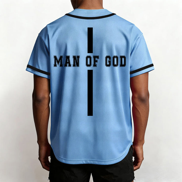 Christianartworkshop Man Of God Varsity Button Up Baseball Jersey - image 33
