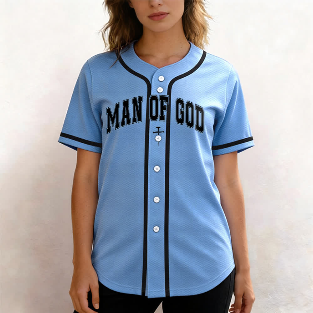 Christianartworkshop Man Of God Varsity Button Up Baseball Jersey - image 32