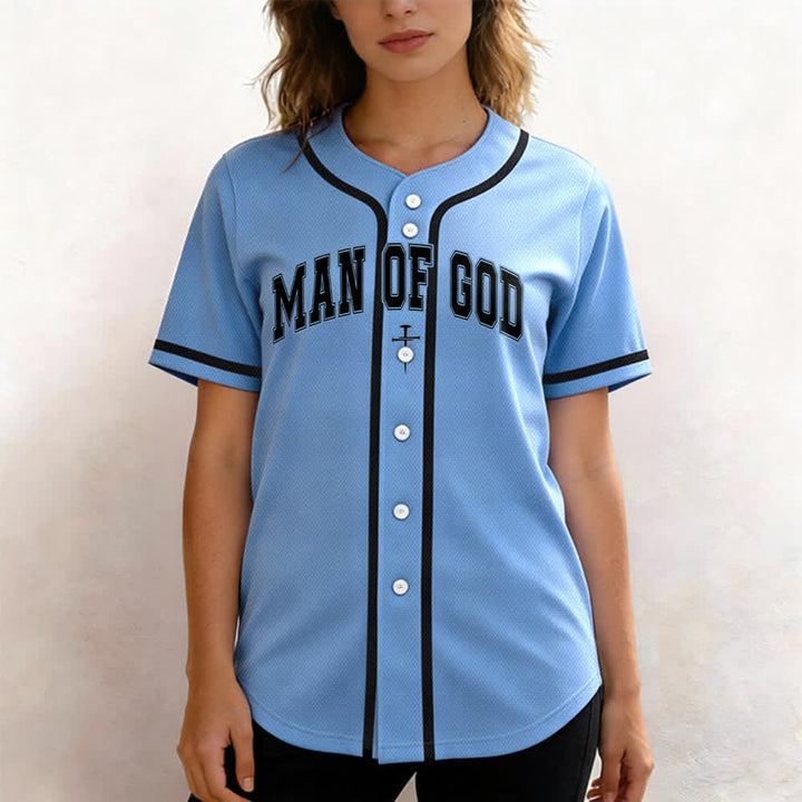 Christianartworkshop Man Of God Varsity Button Up Baseball Jersey - image 32