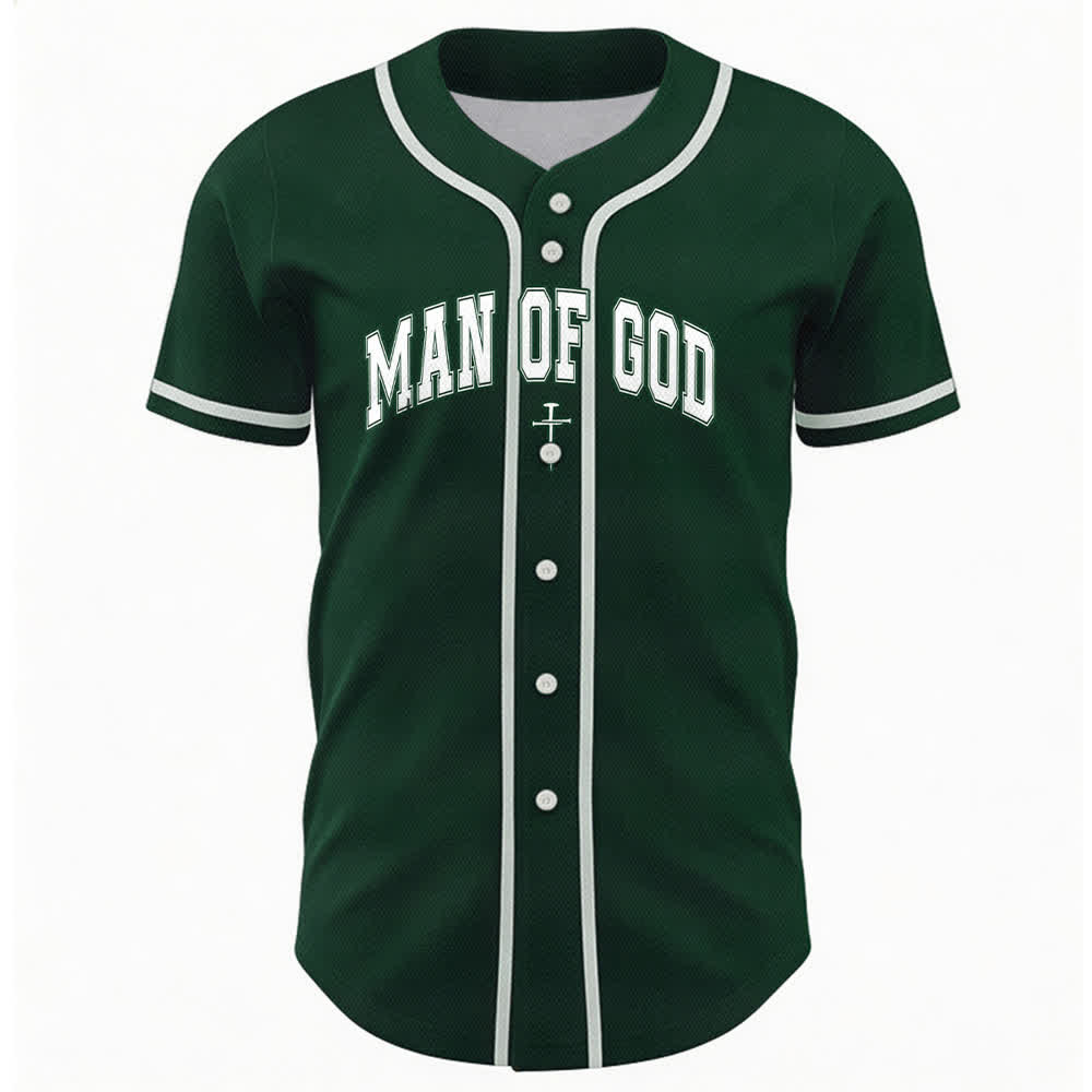 Christianartworkshop Man Of God Varsity Button Up Baseball Jersey - image 37