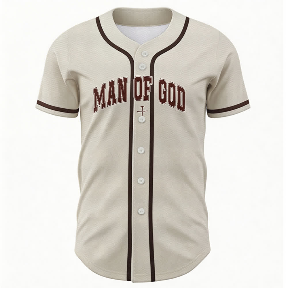 Christianartworkshop Man Of God Varsity Button Up Baseball Jersey - image 44
