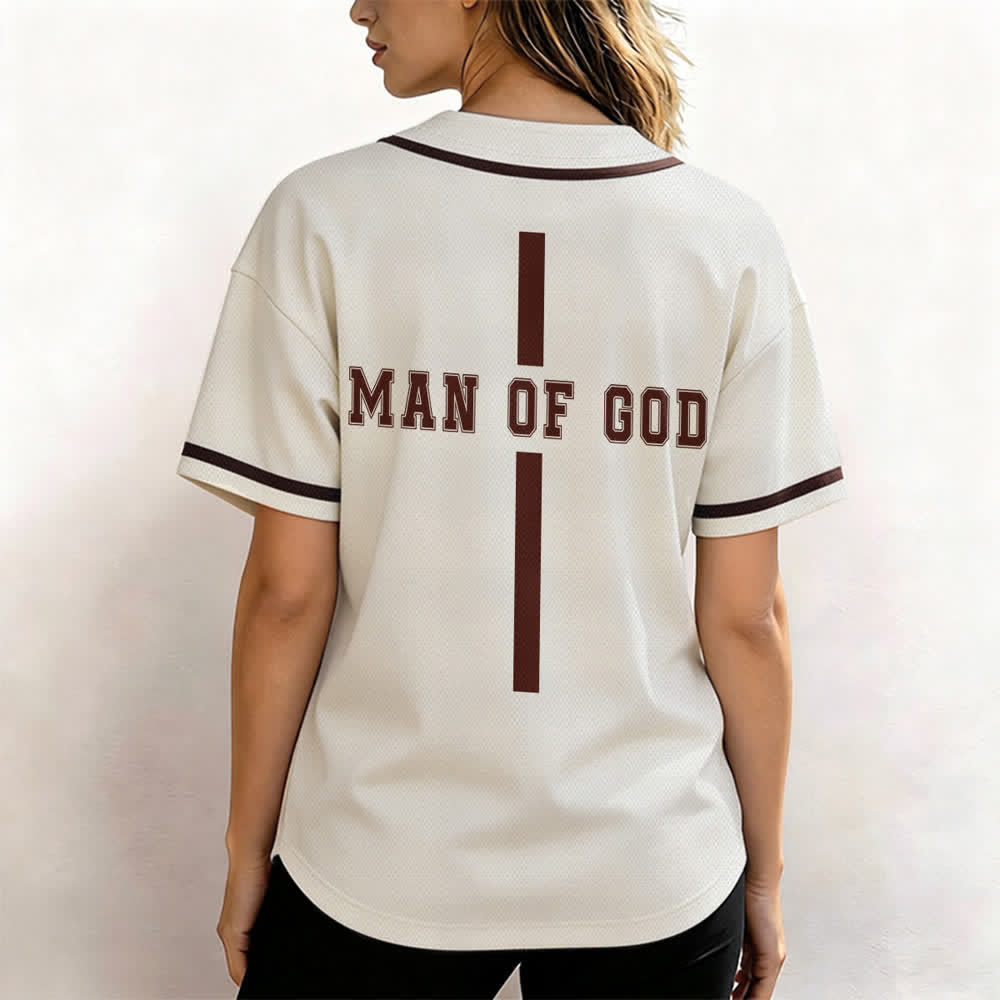 Christianartworkshop Man Of God Varsity Button Up Baseball Jersey - image 45